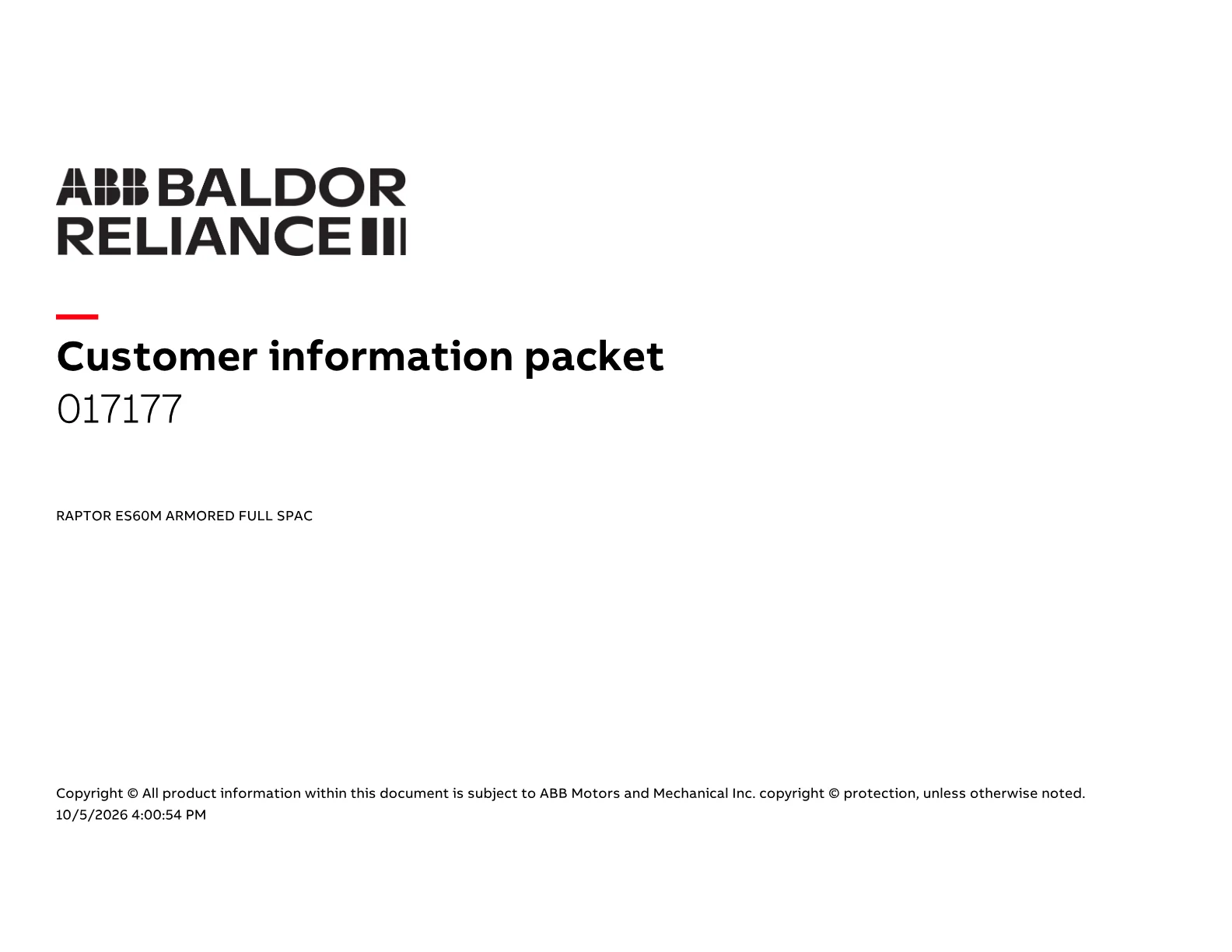 Baldor 017177