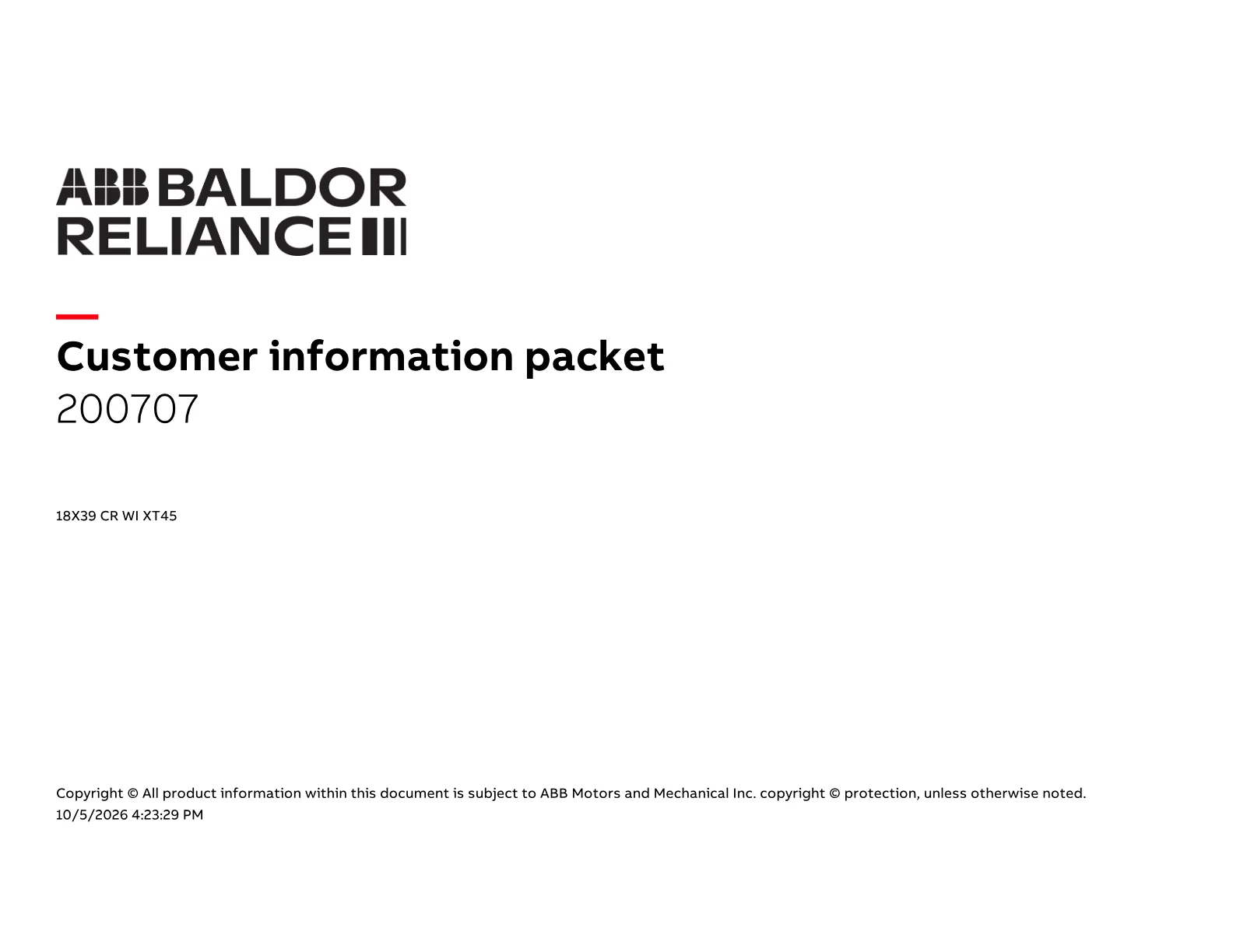 Baldor 200707