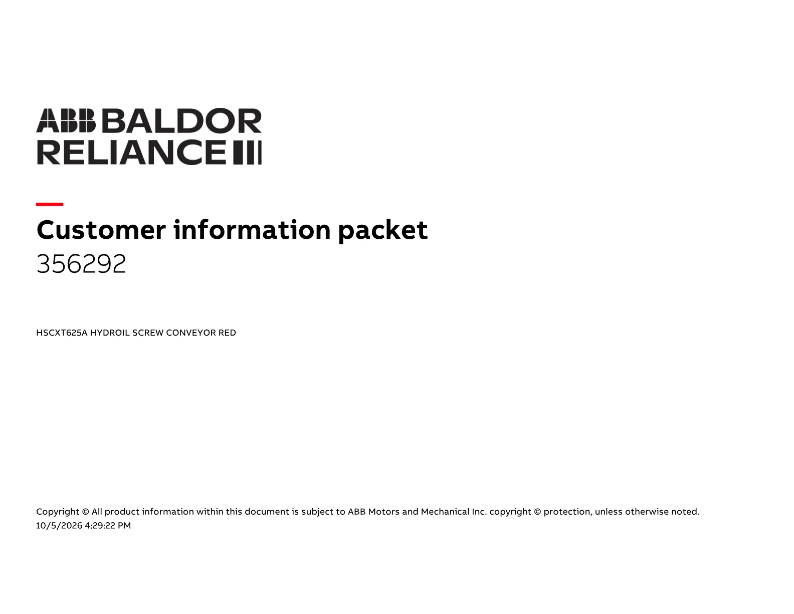 Baldor 356292