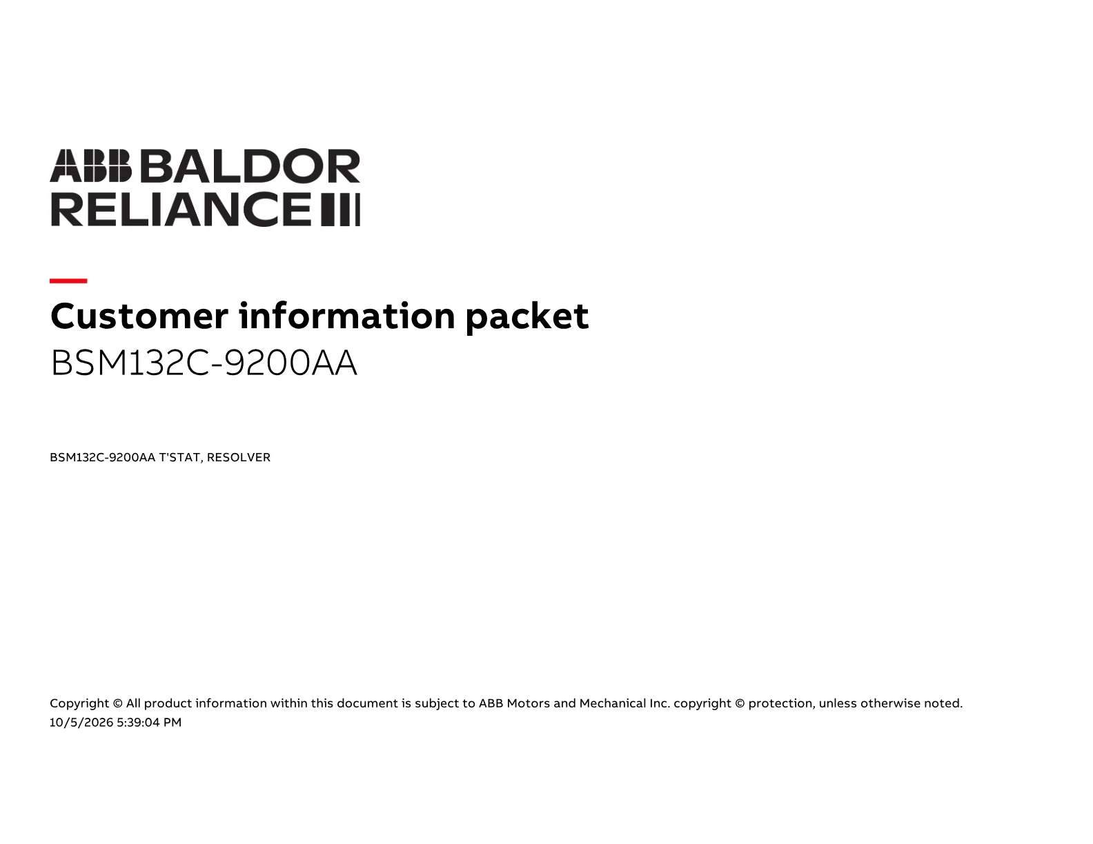 Baldor BSM132C-9200AA
