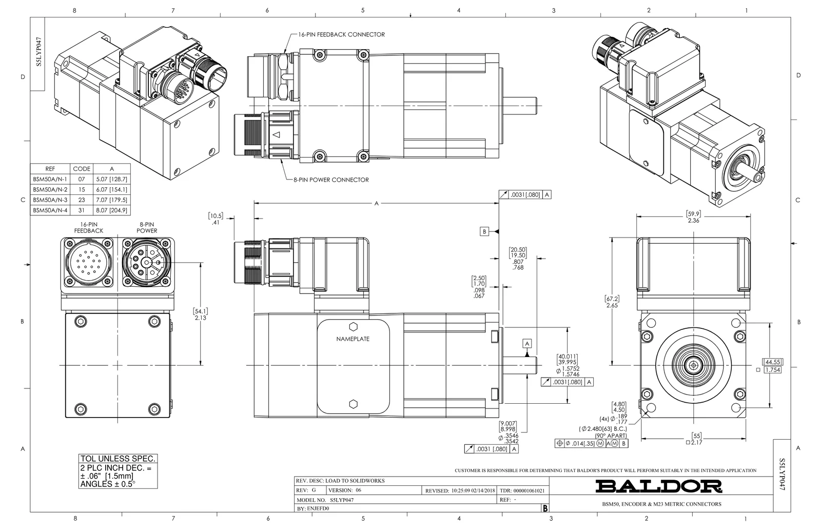Baldor BSM50N-233AF