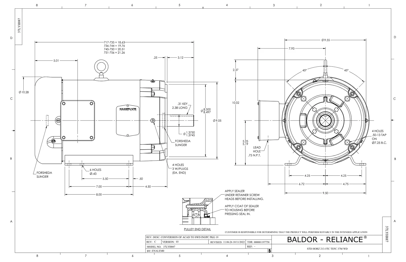Baldor CEWDM3709T-5