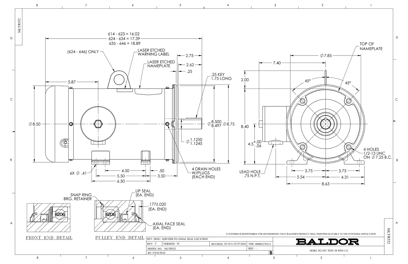 Baldor CFSWDM3615T-4E