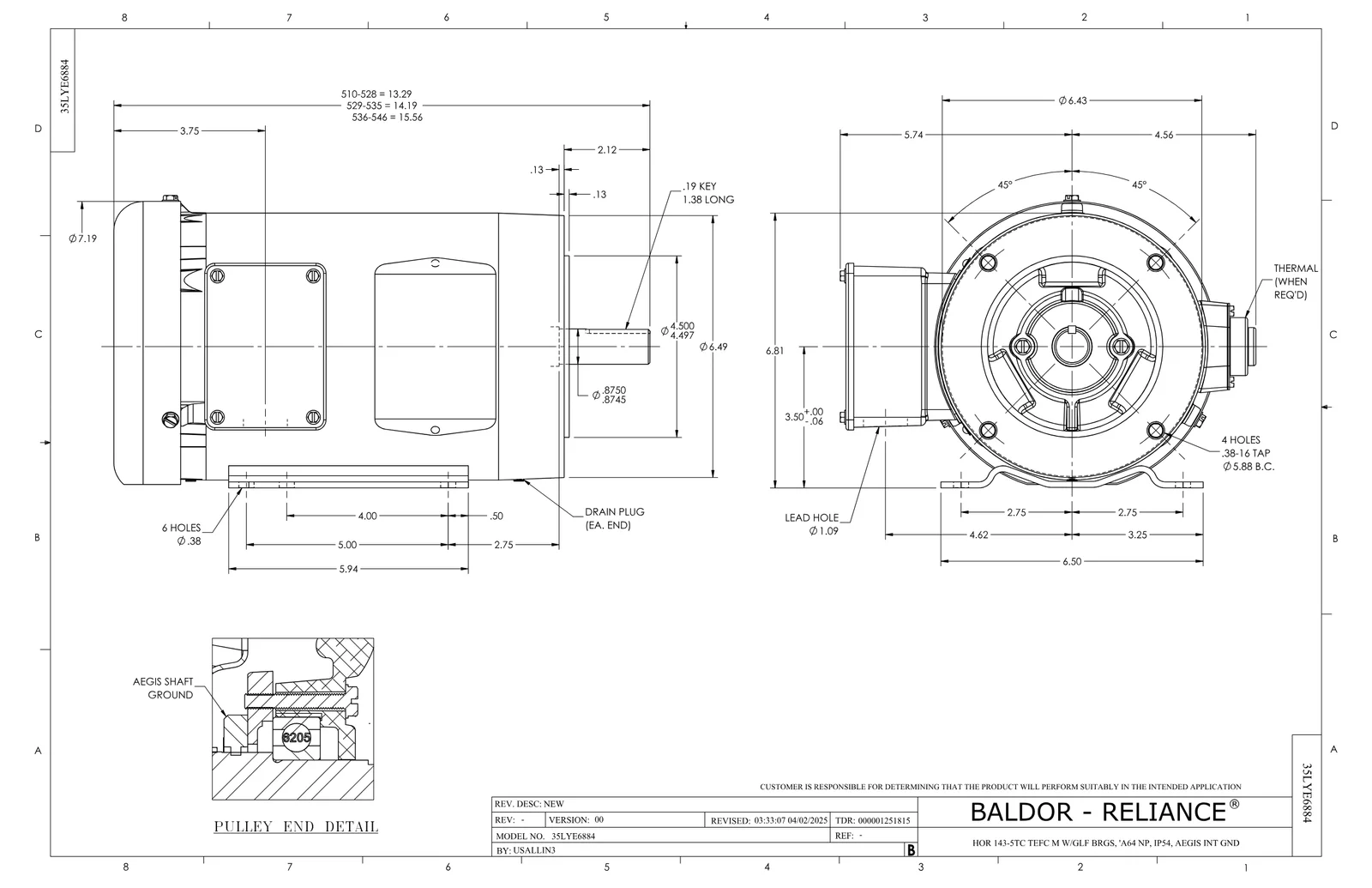 Baldor CSPM3546T-G