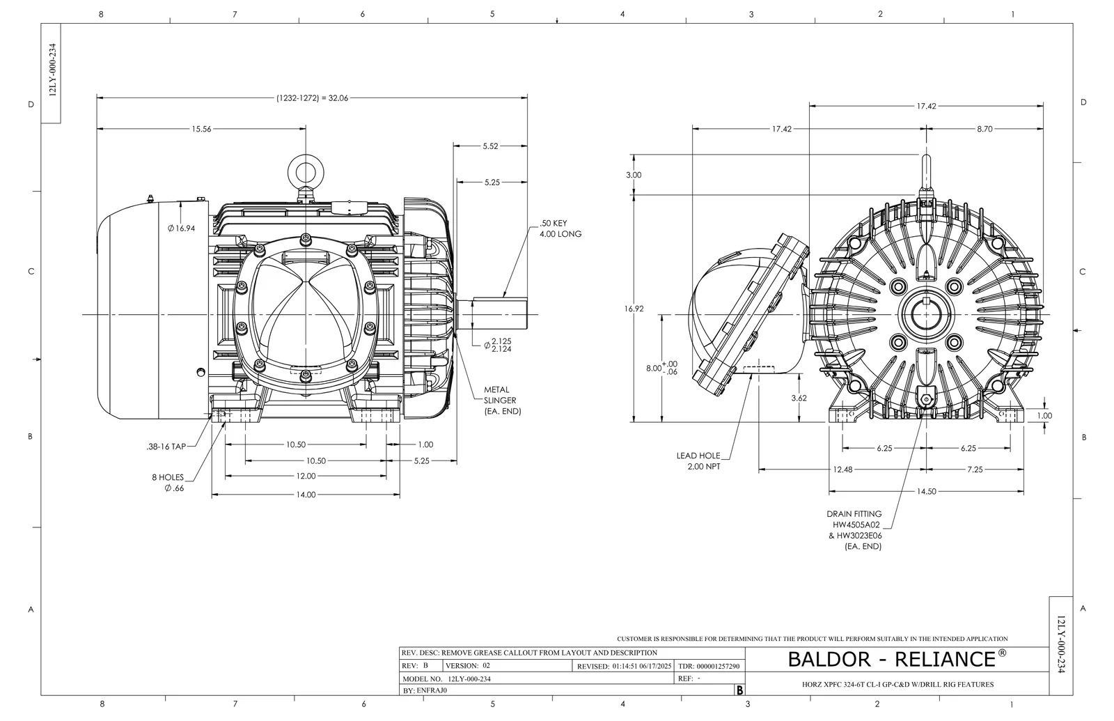 Baldor DRX322564T