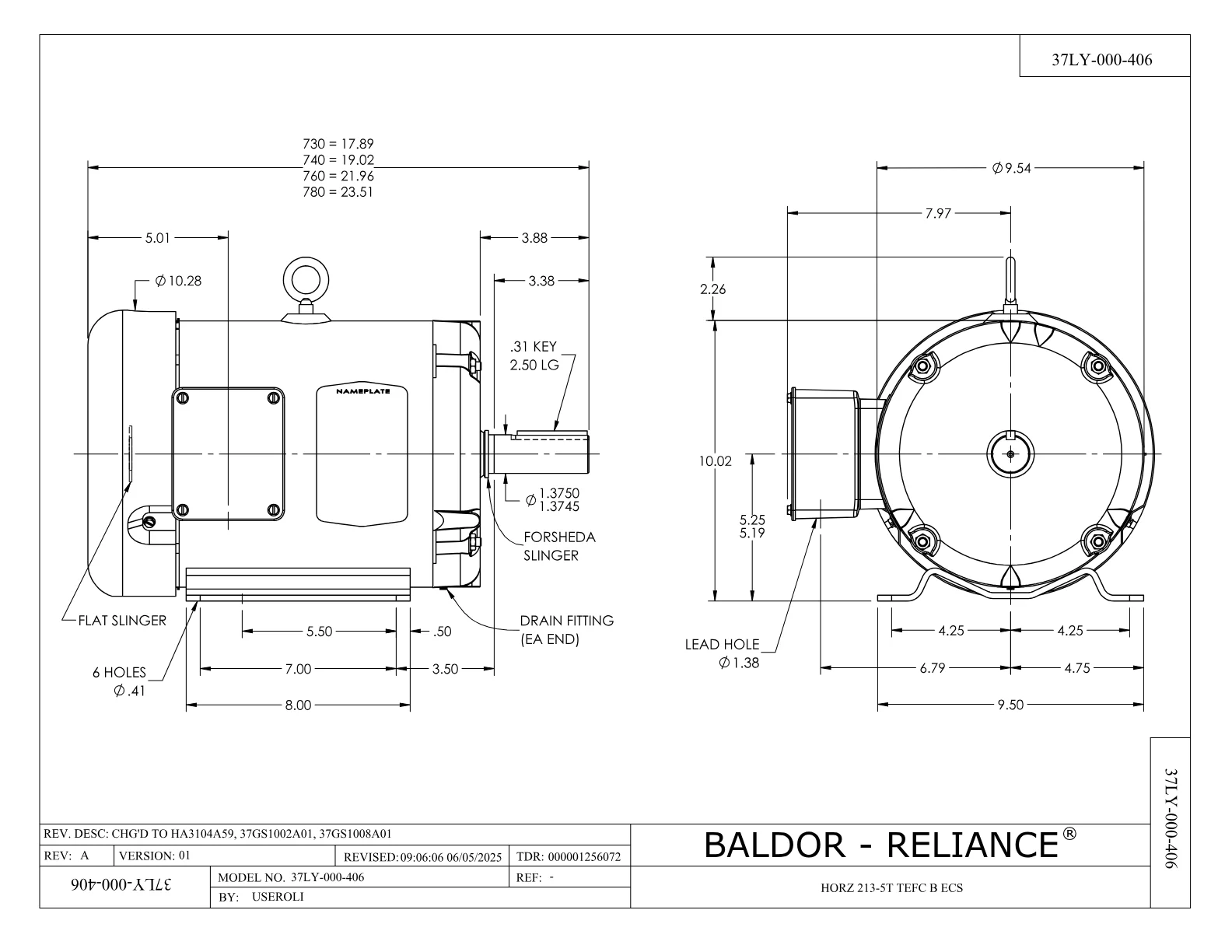 Baldor ECC101M0H10FF4