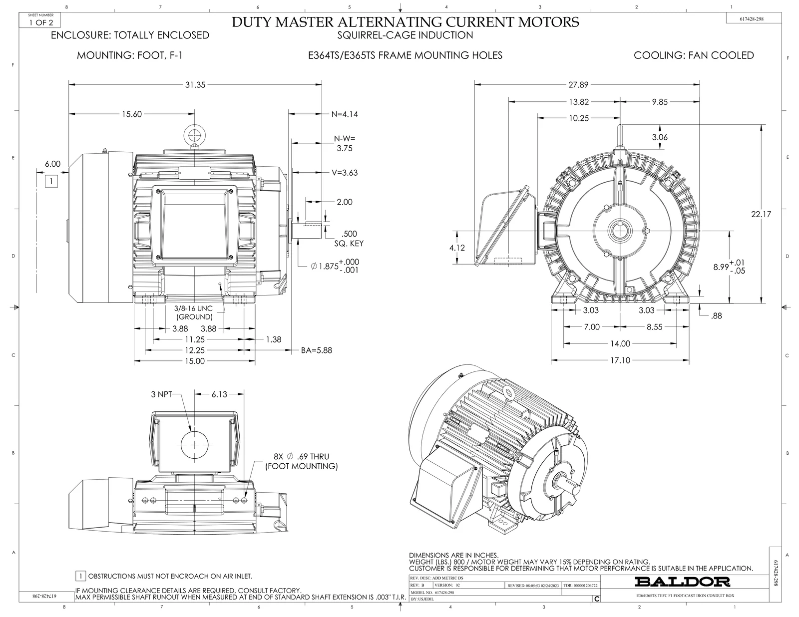 Baldor ECP4313T-5