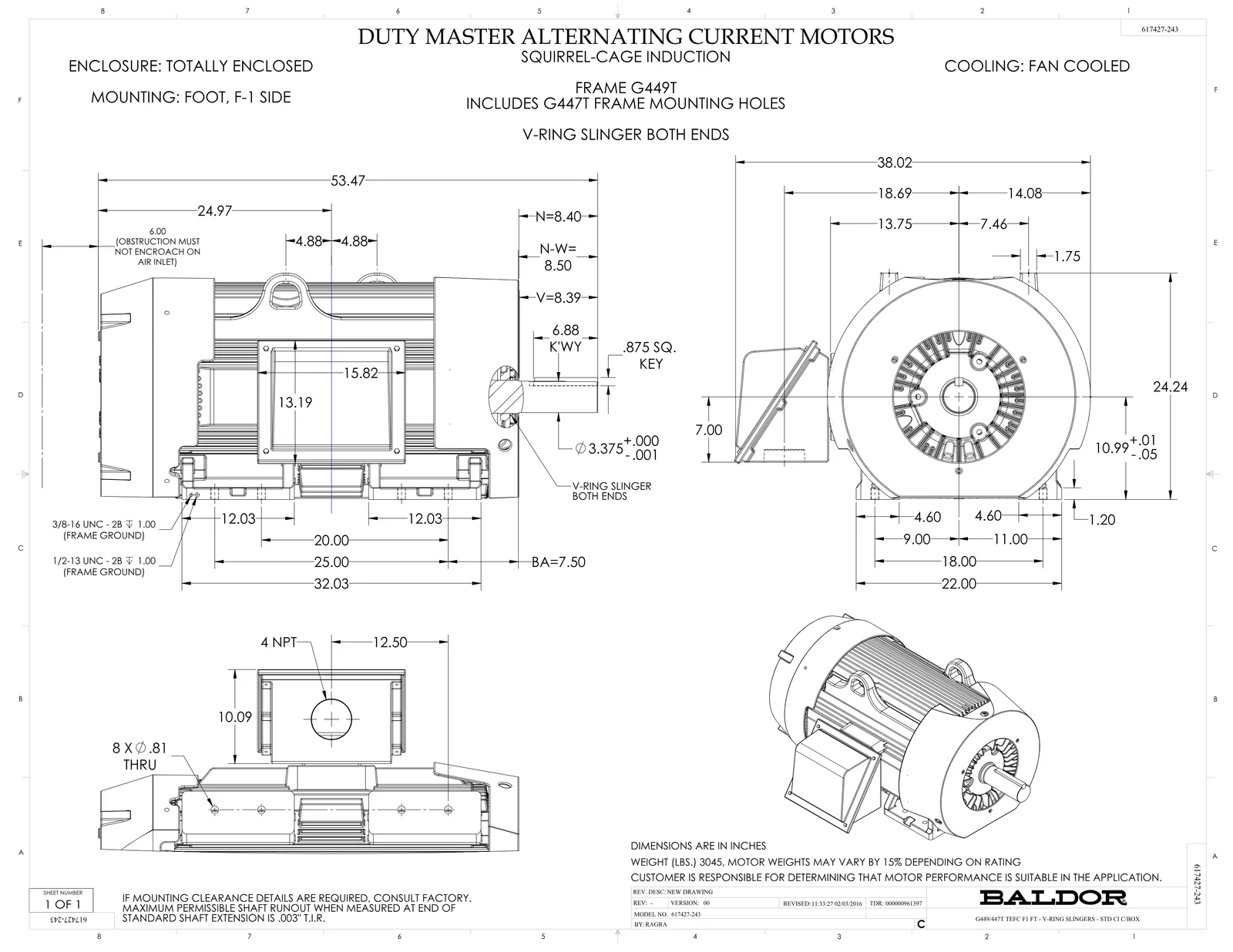 Baldor ECP44304T-5