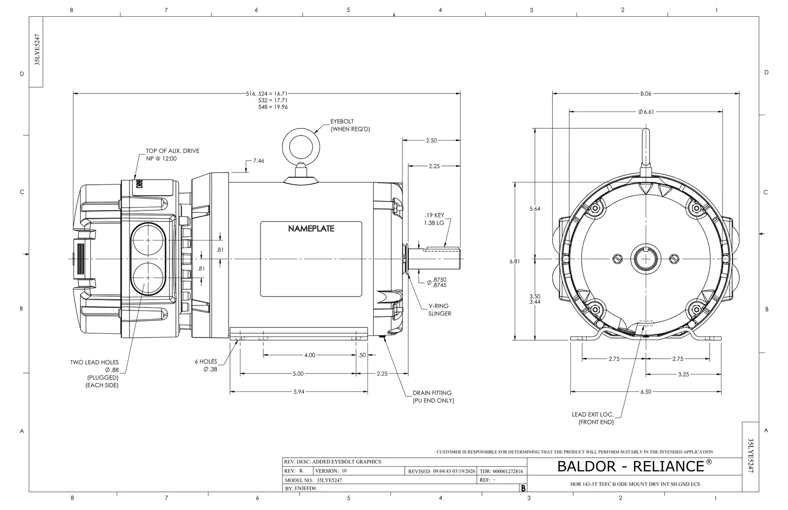 Baldor ECS101A1H1DF4