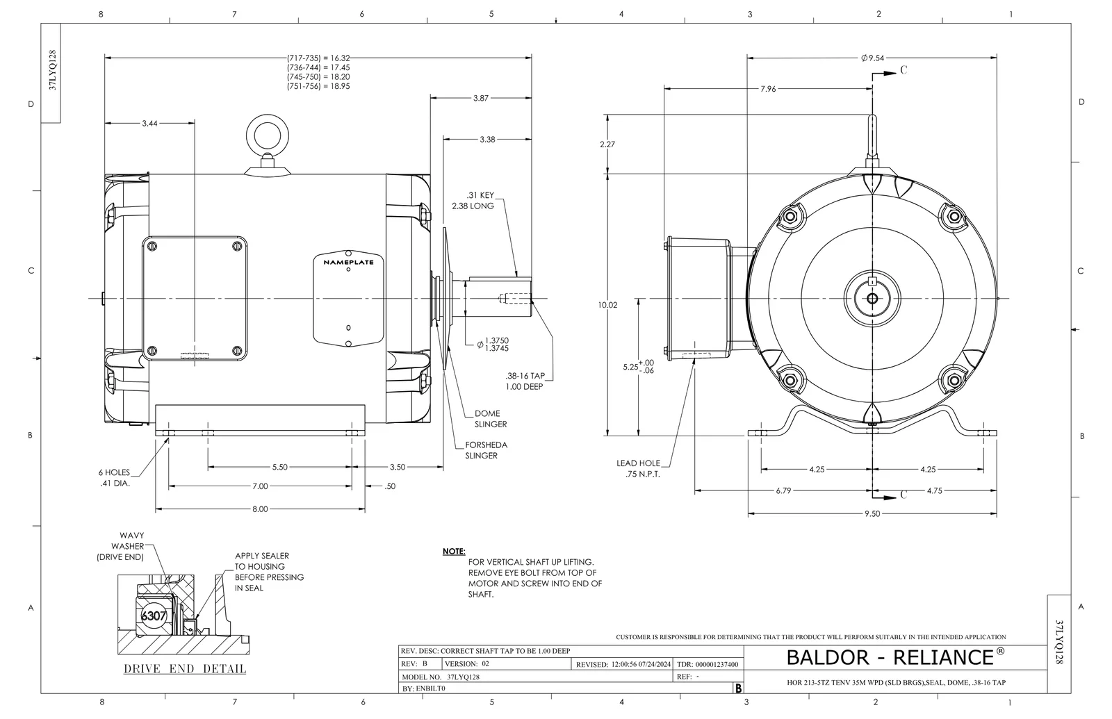 Baldor ECTM3611T-57
