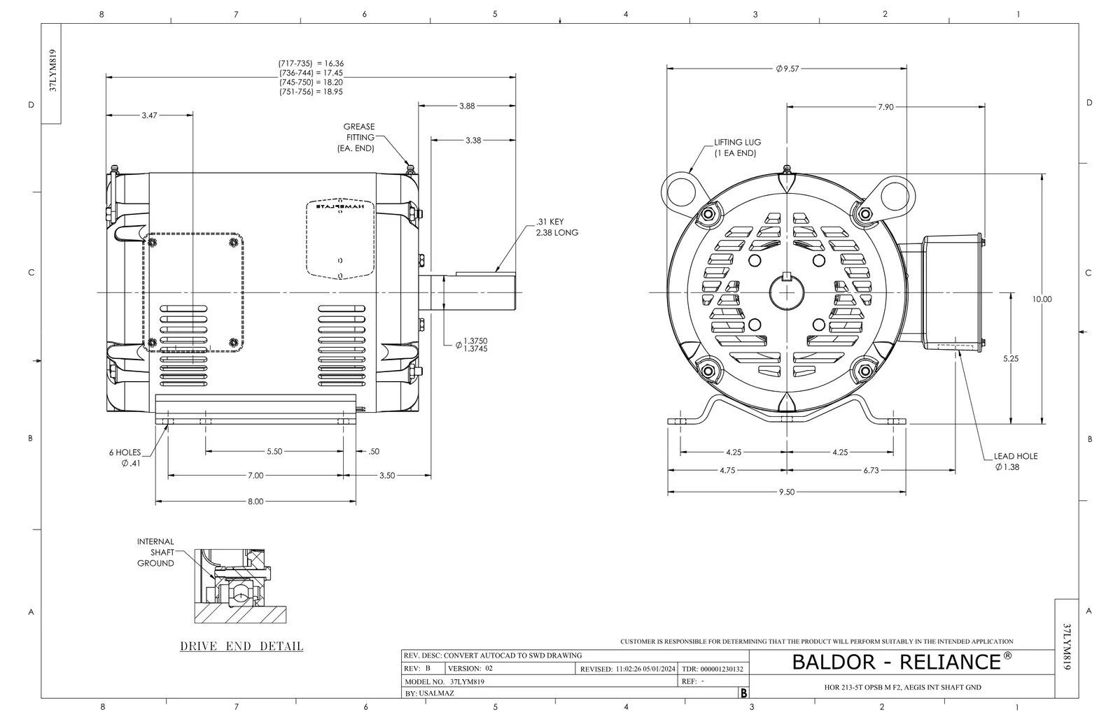 Baldor EFM3313T-G
