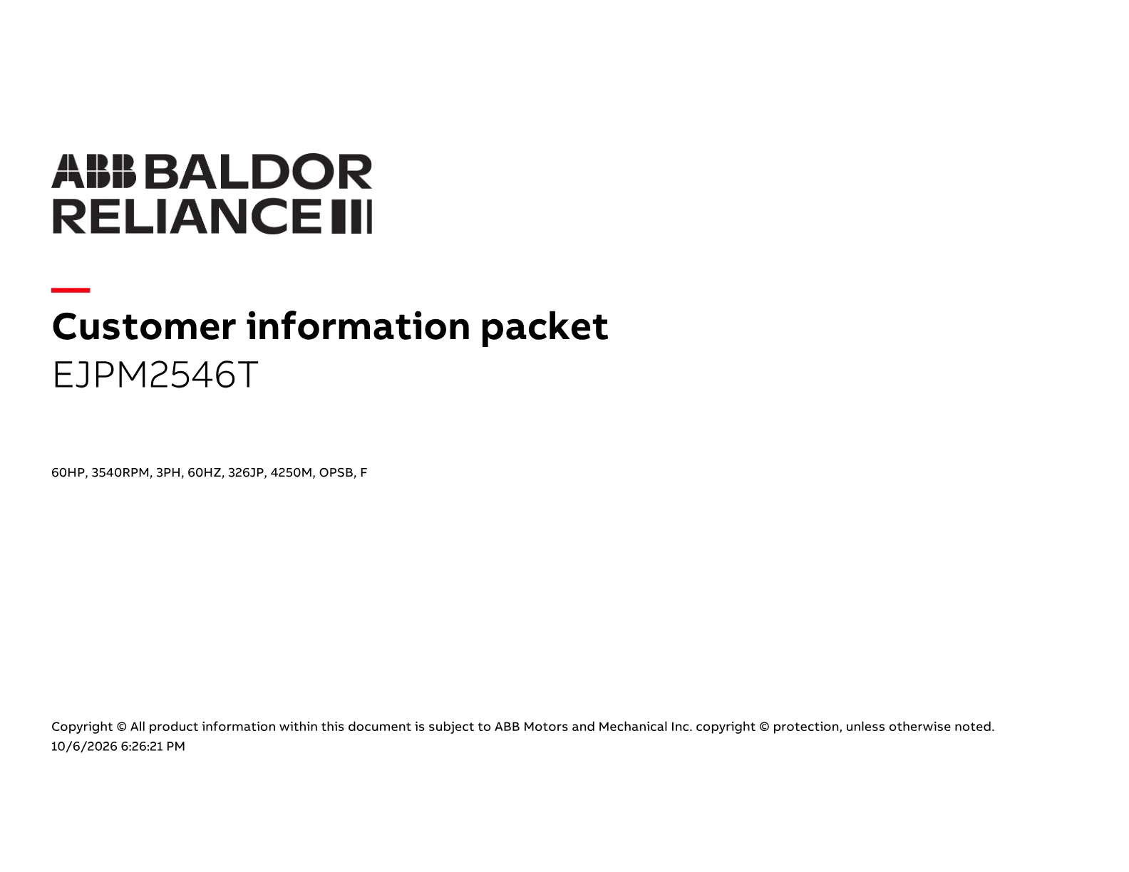 Baldor EJPM2546T