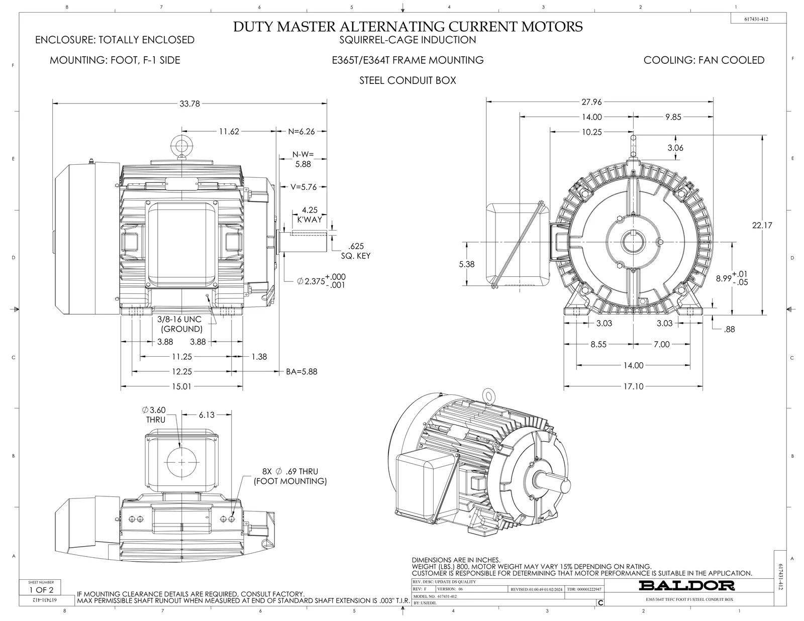 Baldor FDEM4314T-5
