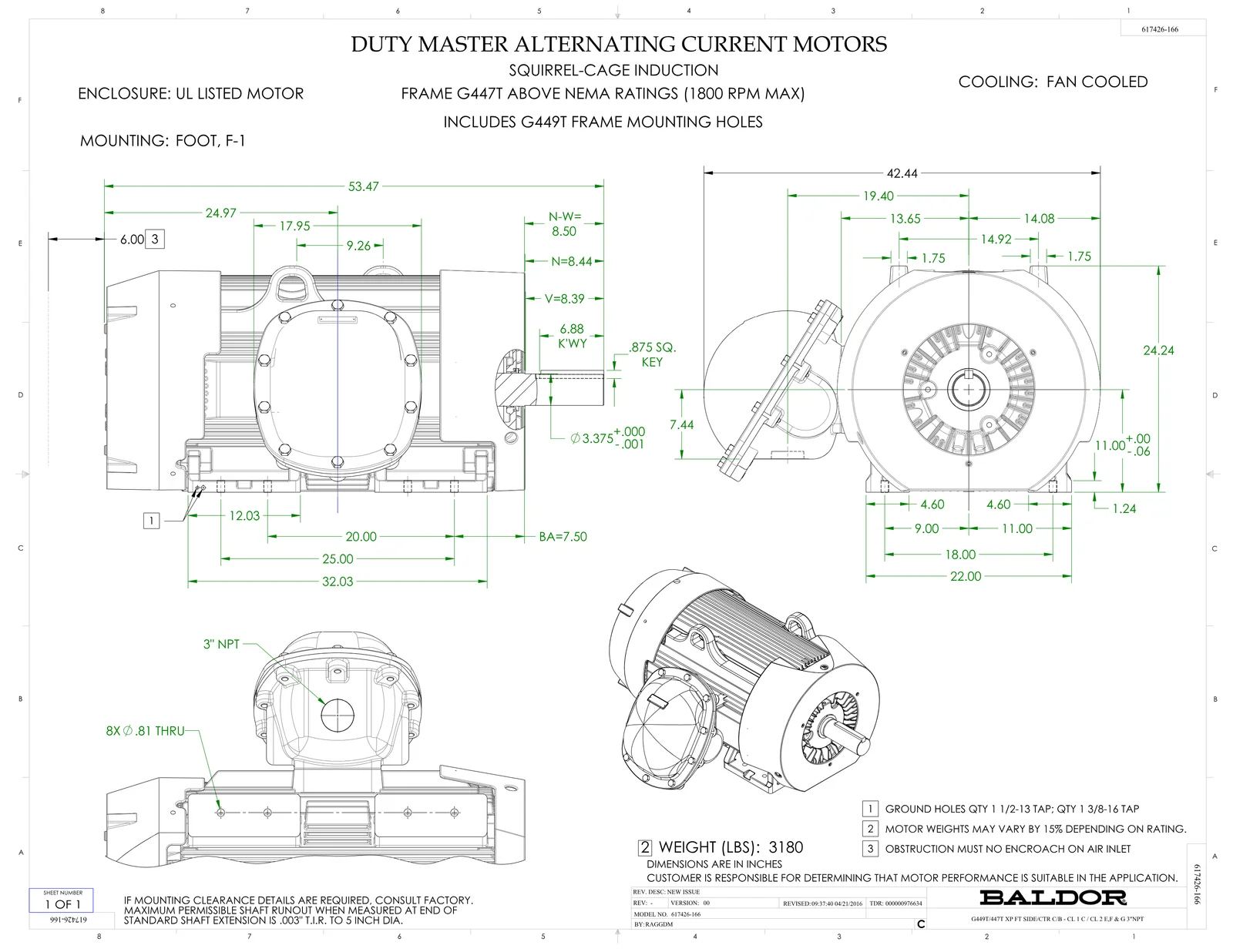 Baldor EM74254T-4