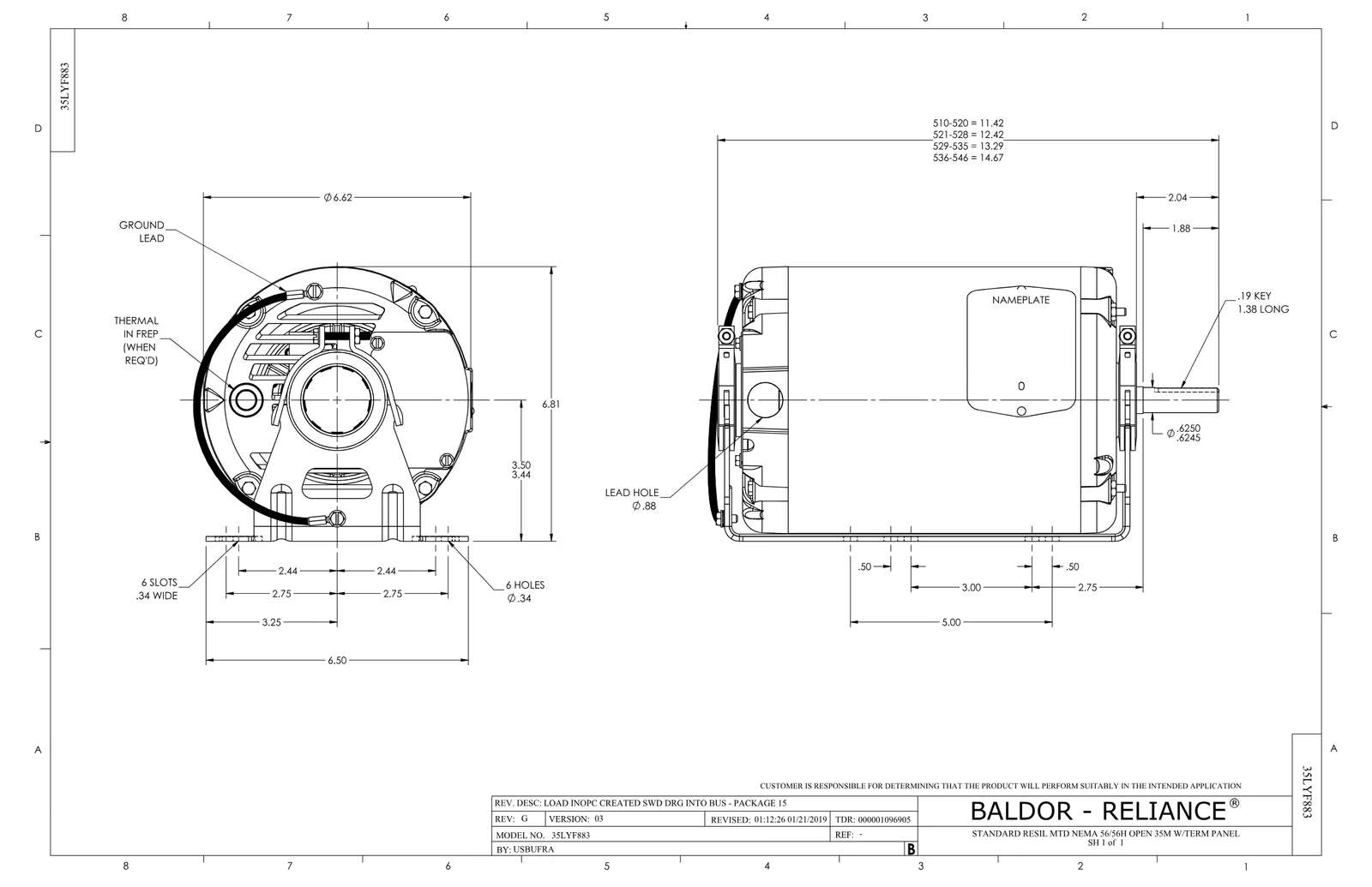 Baldor ERM3120