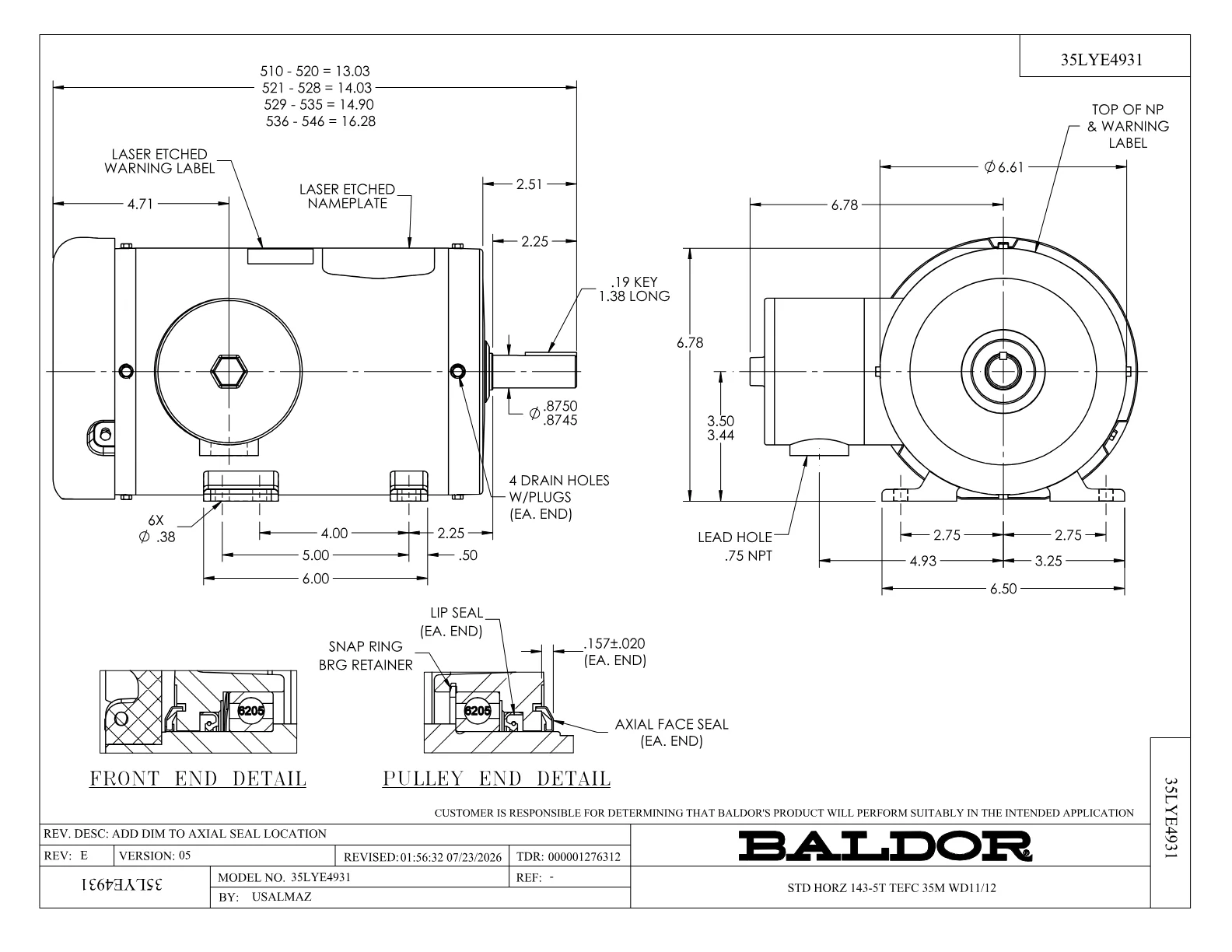 Baldor FSWDM3554T-E