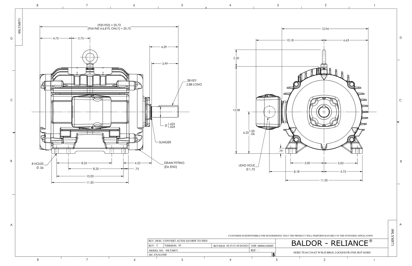 Baldor HBAO2333T
