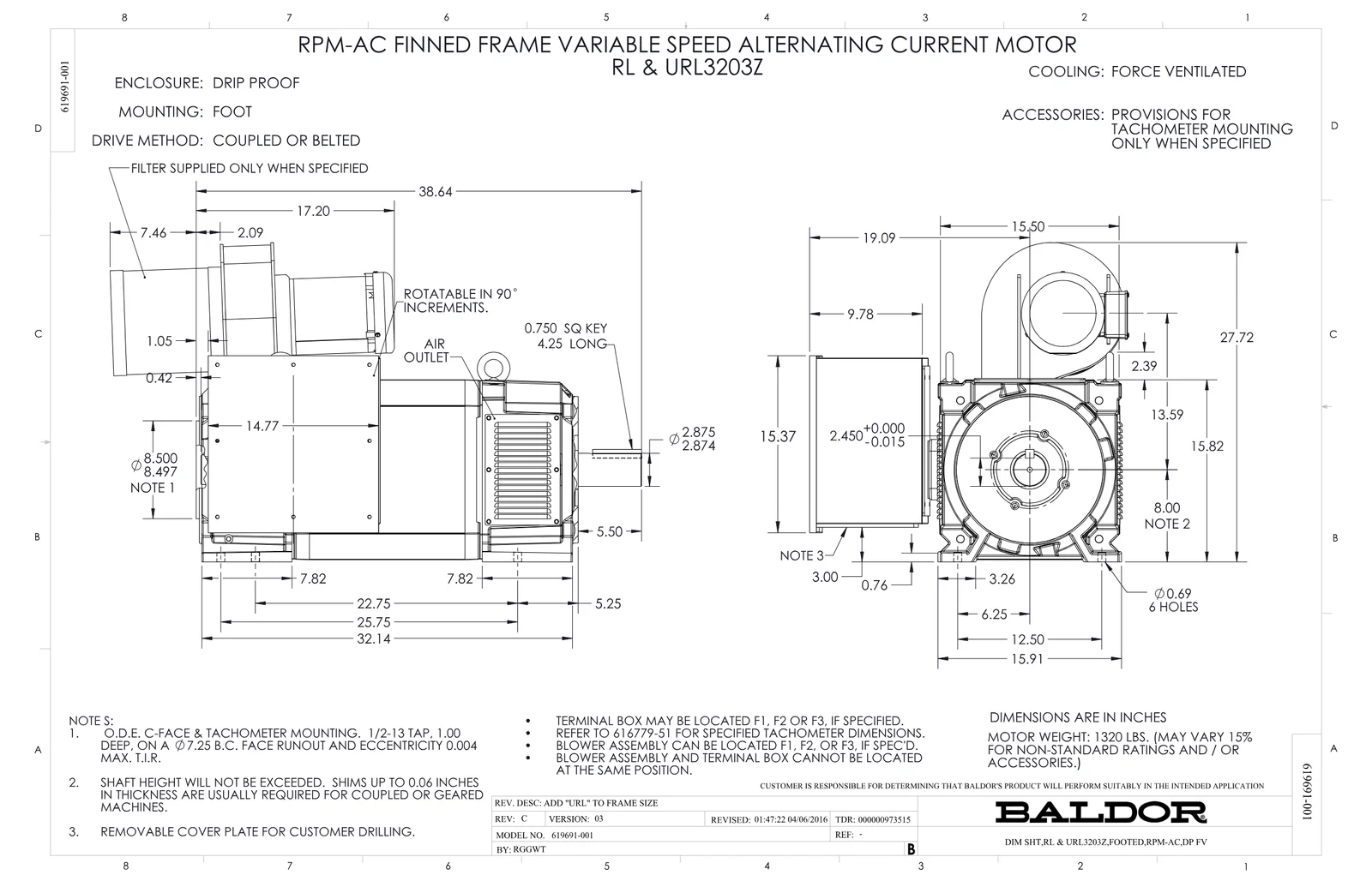 Baldor IDDRPM322504R1