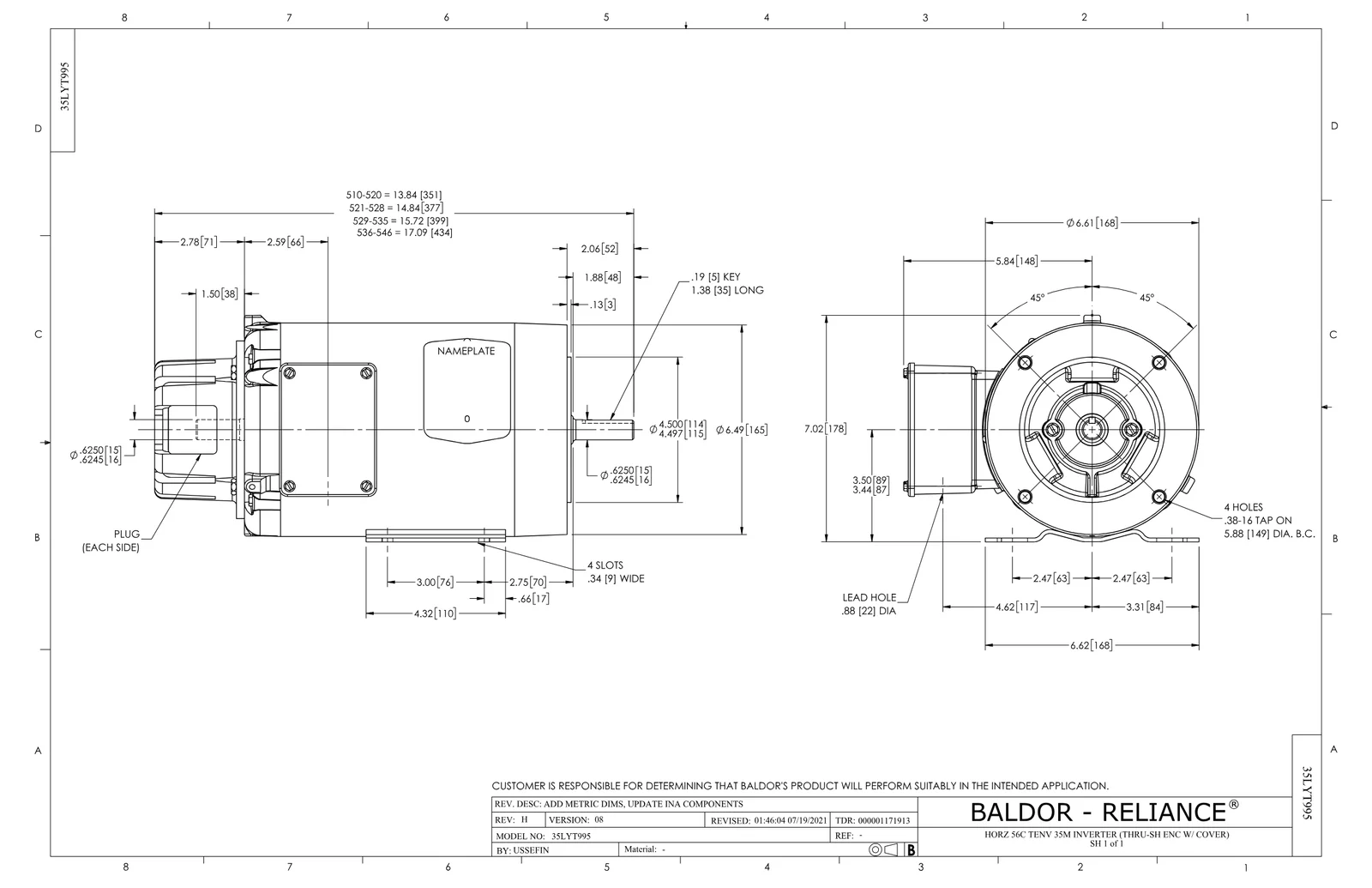 Baldor IDVSNM3538