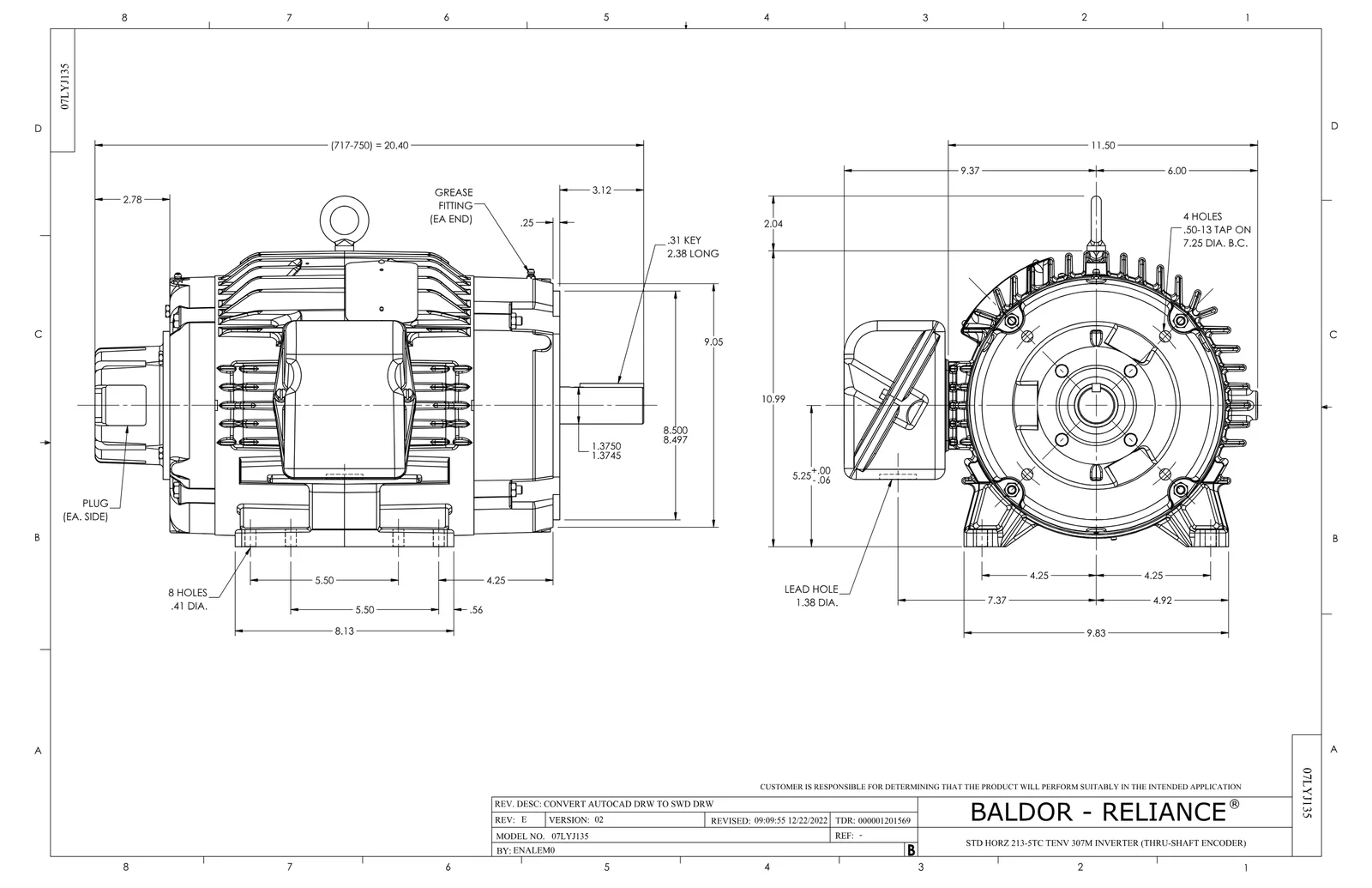 Baldor IDNM3770T