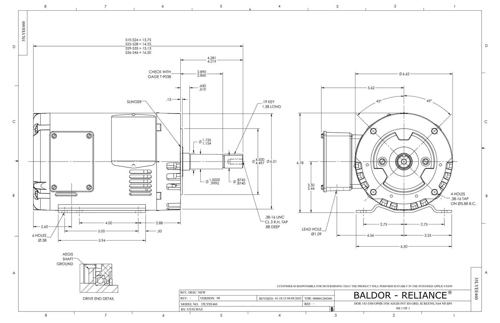Baldor SPJMM3154T-G