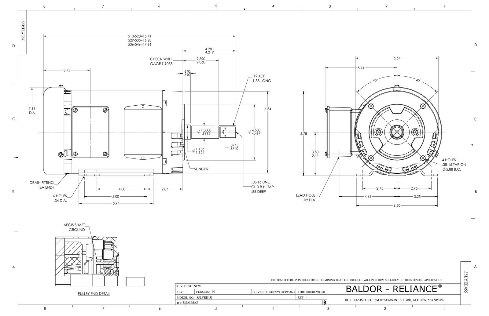 Baldor SPJMM3546T-G