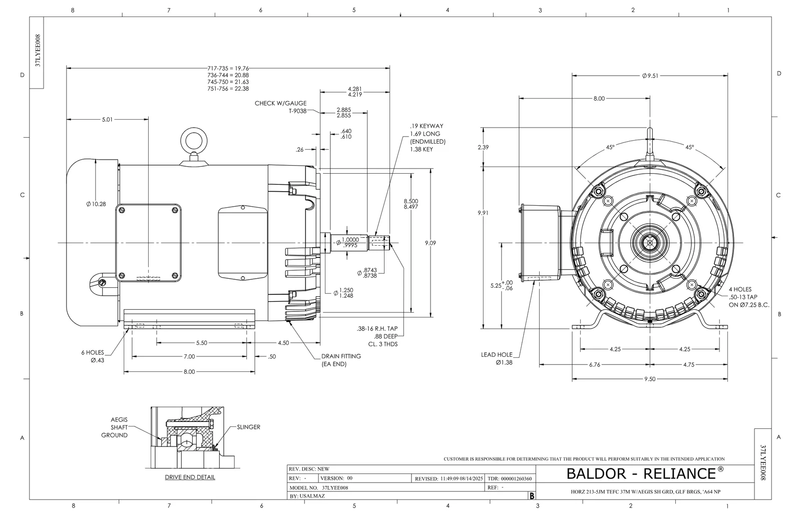 Baldor SPJMM3709T-G