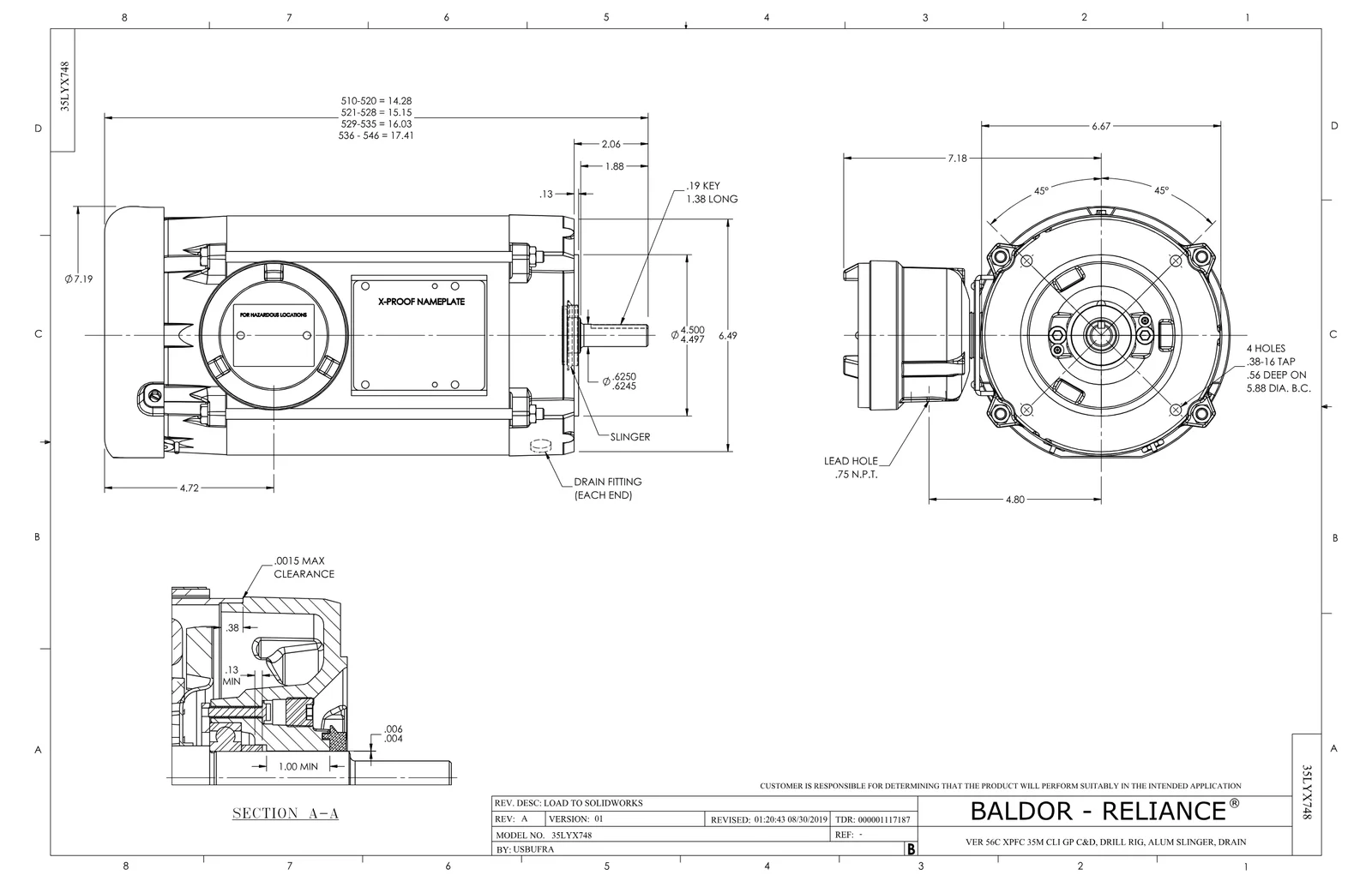 Baldor VDRX050744