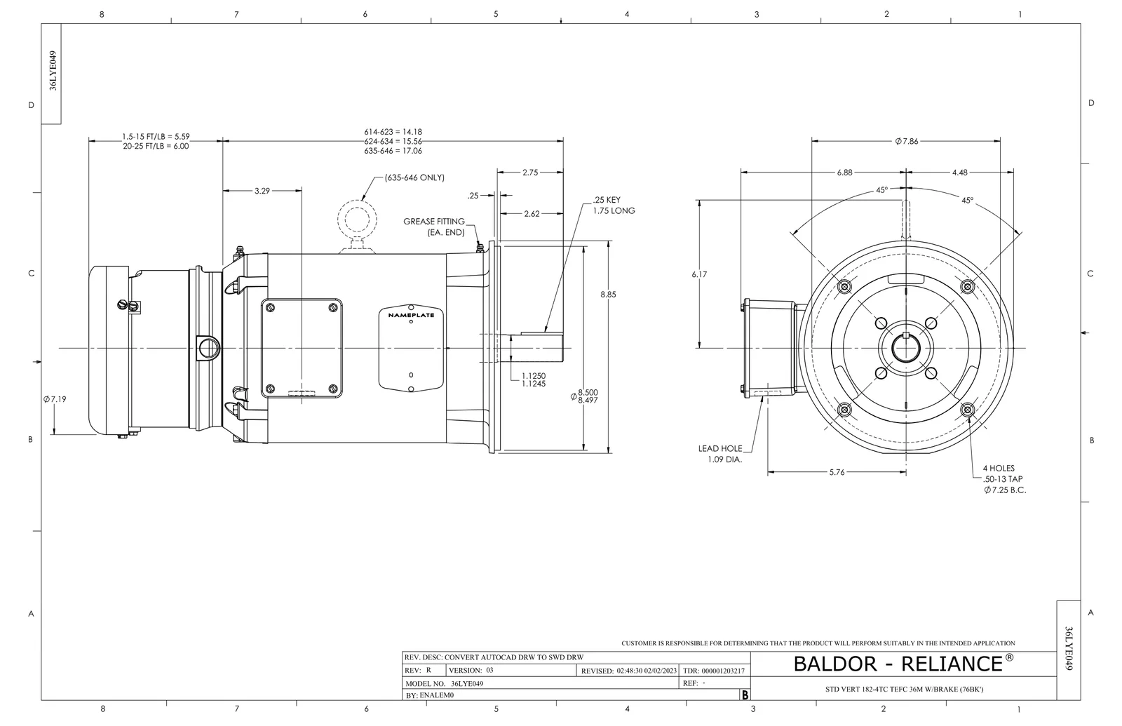 Baldor VEBM3611T-5