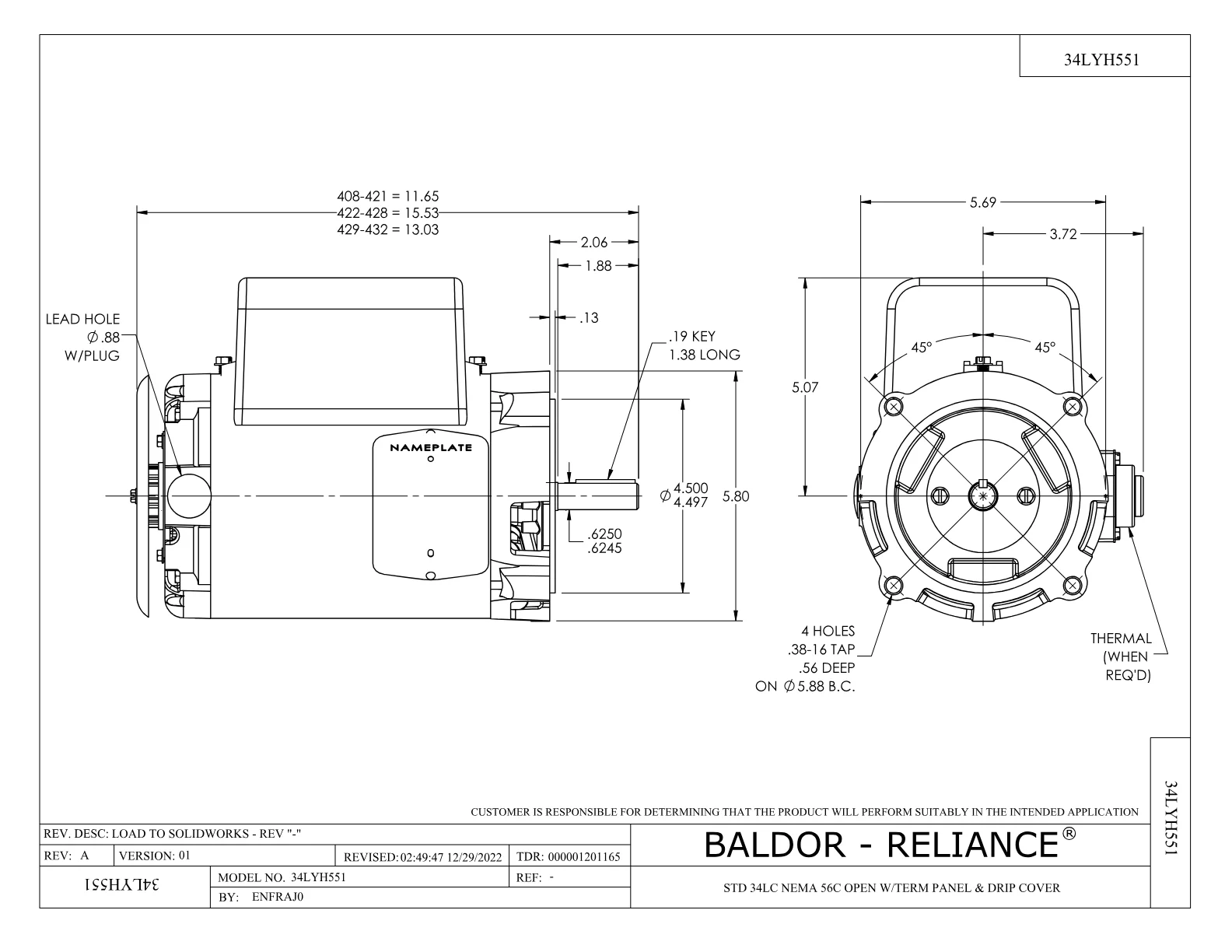 Baldor VEL11304A