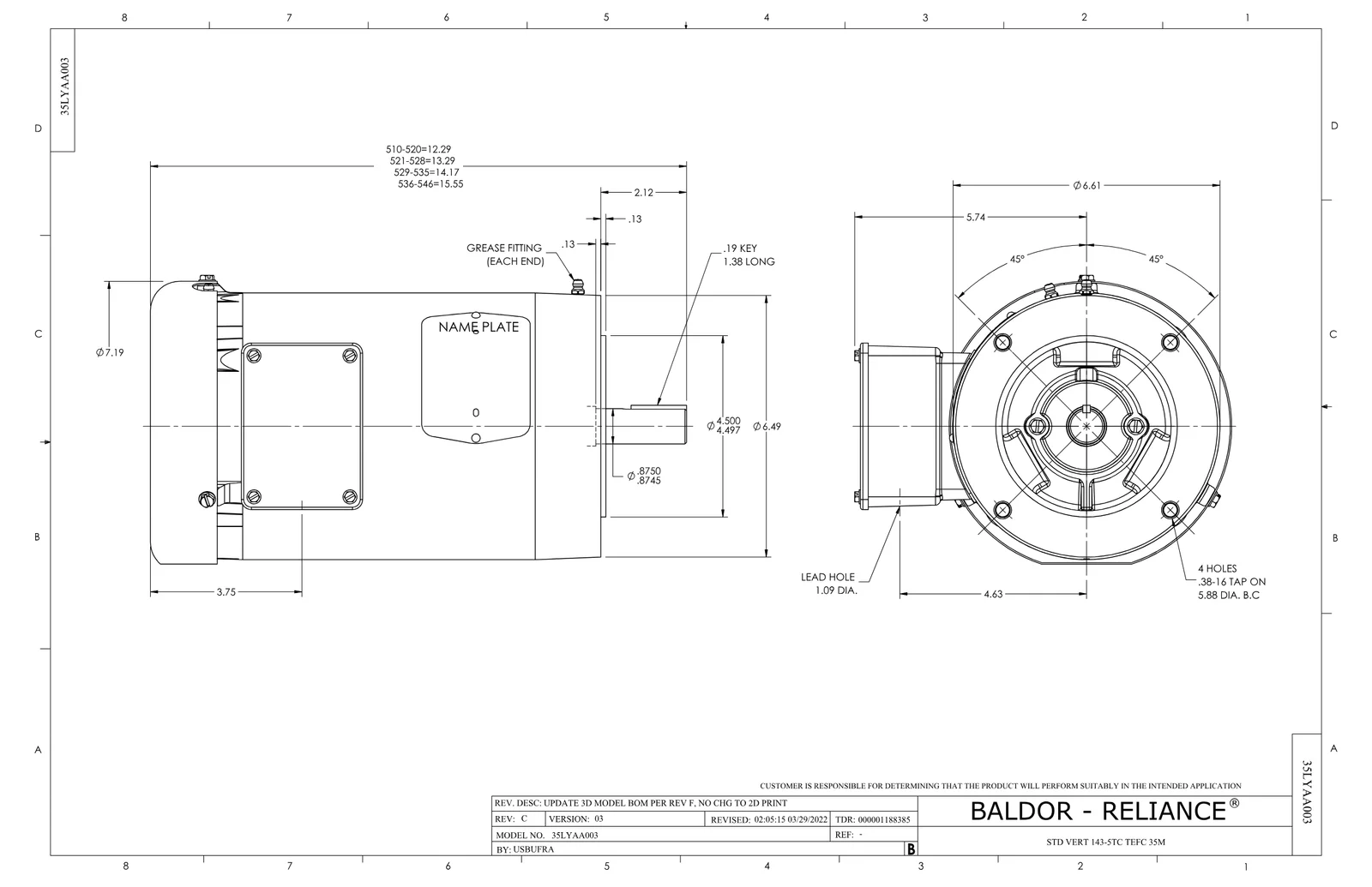 Baldor VEM3555T-57
