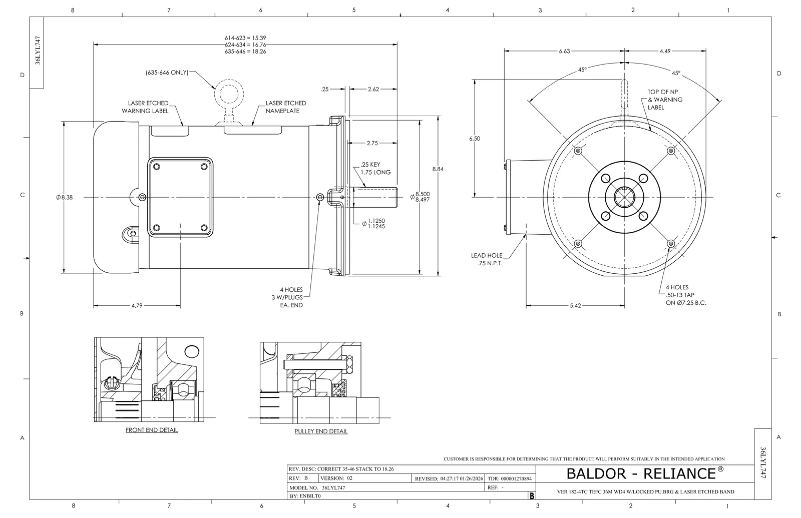 Baldor VESSWDM3615T