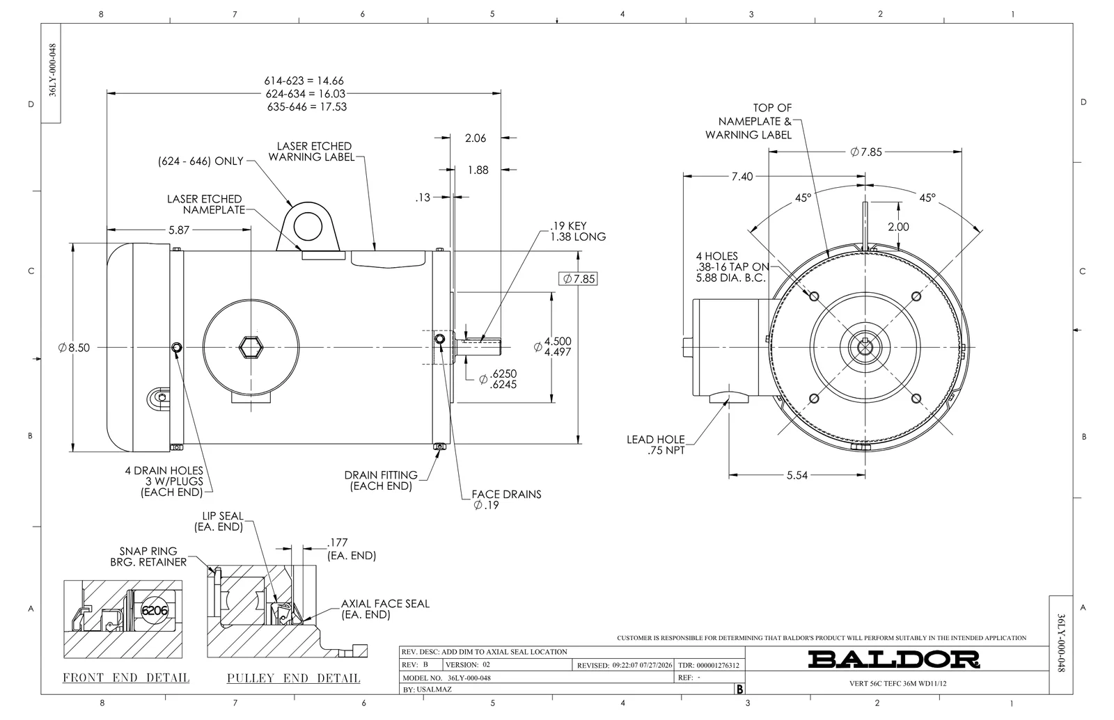 Baldor VFSWDM3651-E