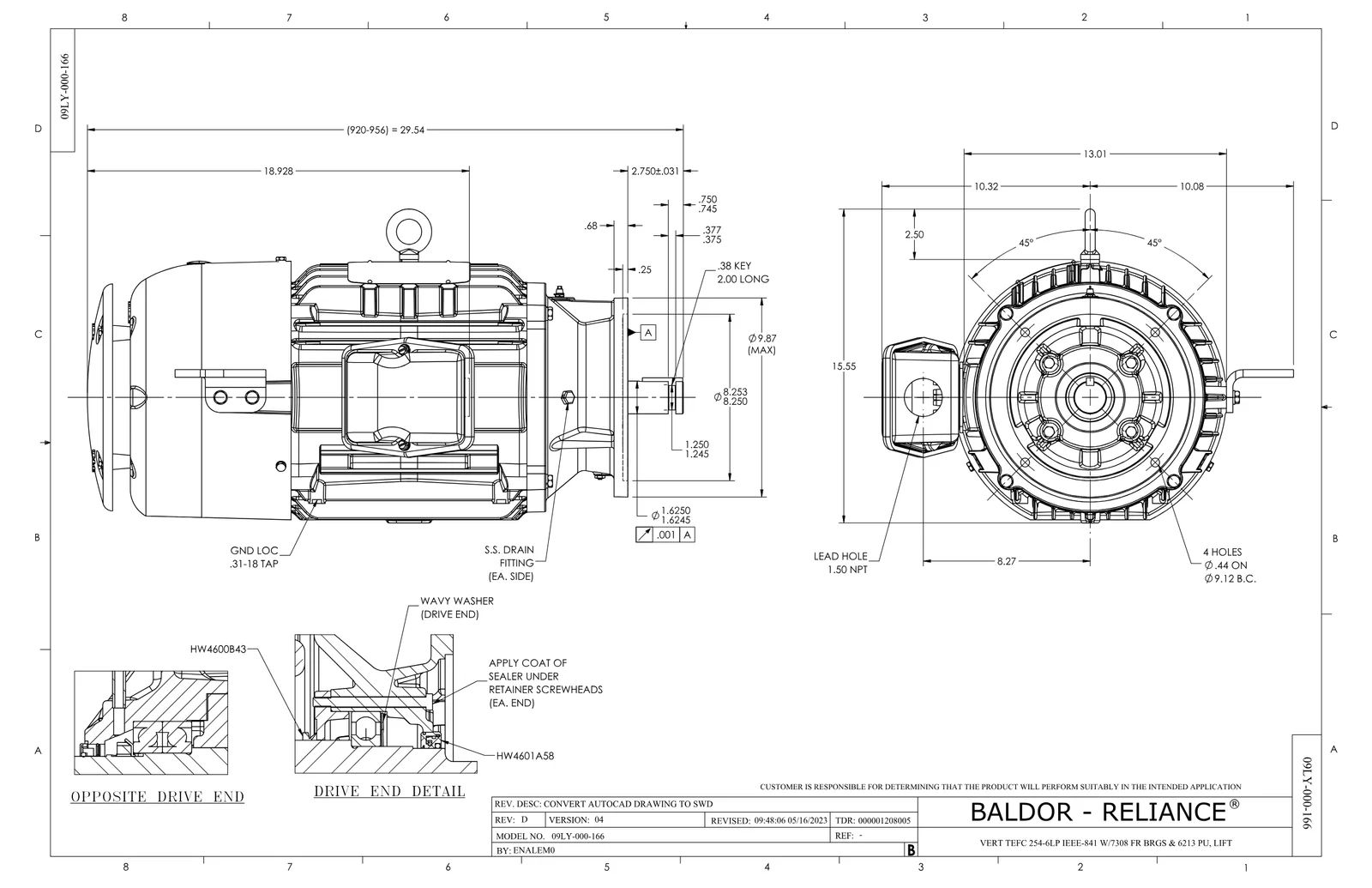 Baldor VLECP84106T-4