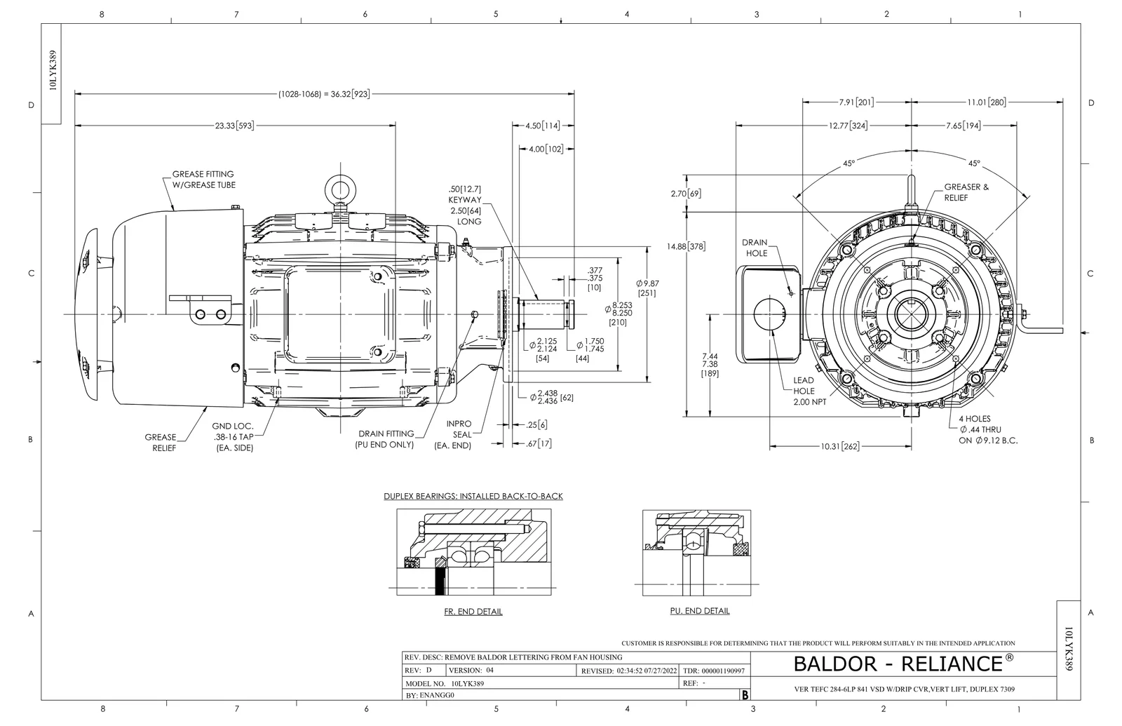 Baldor VLECP84103T-4