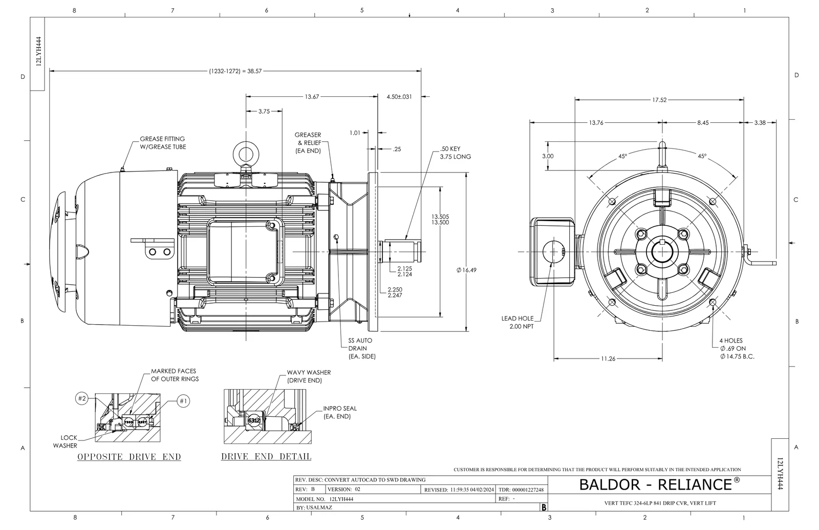 Baldor VLECP84110T-4