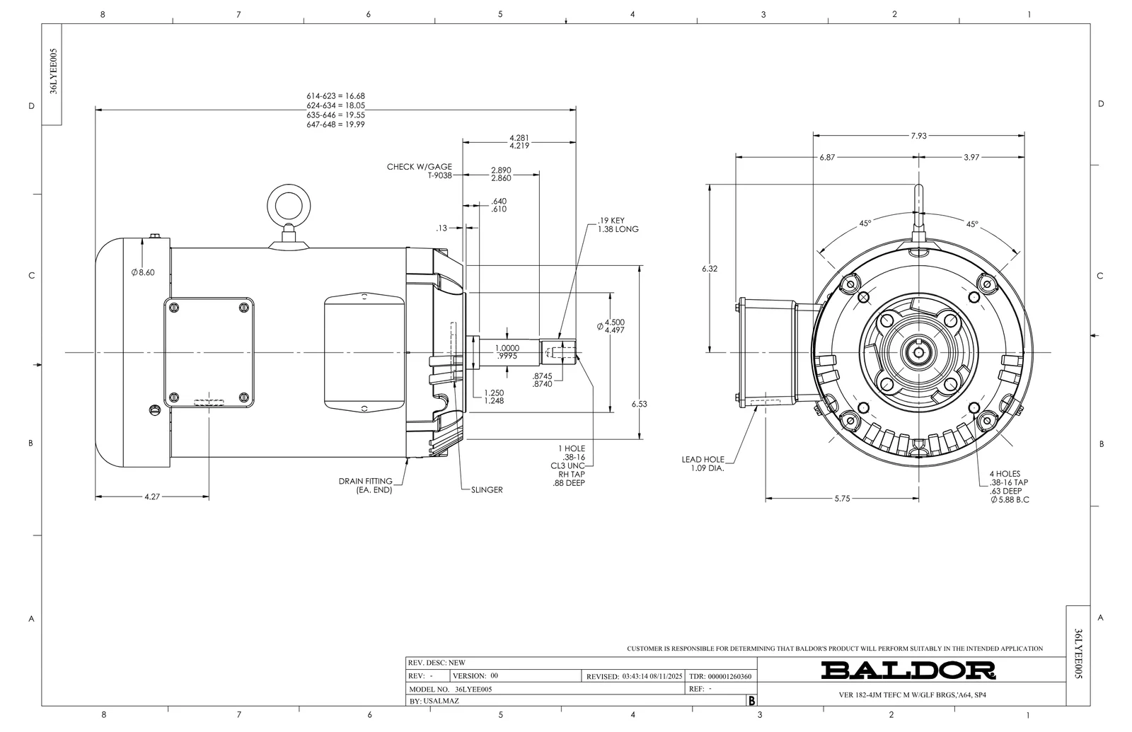 Baldor VSPJMM3615T