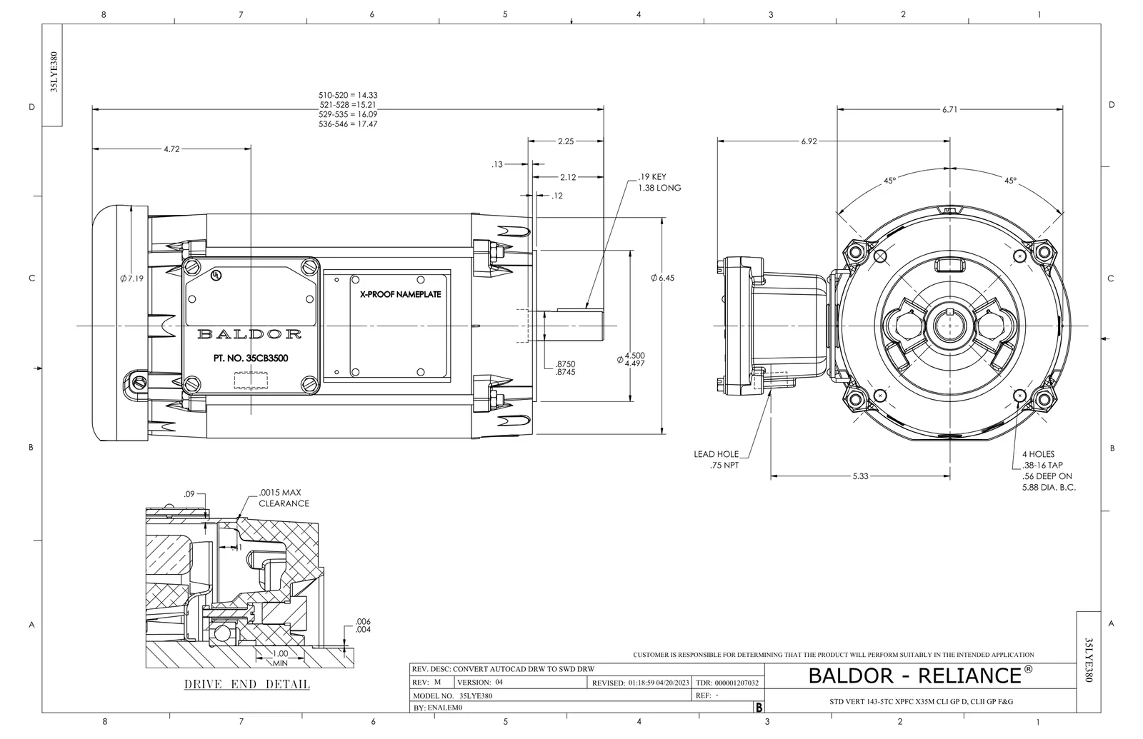Baldor VXM141522T