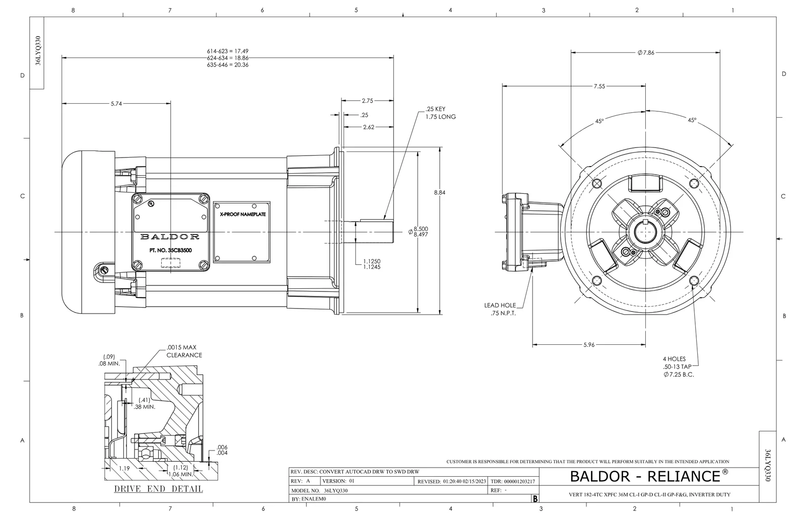 Baldor VXM18542T