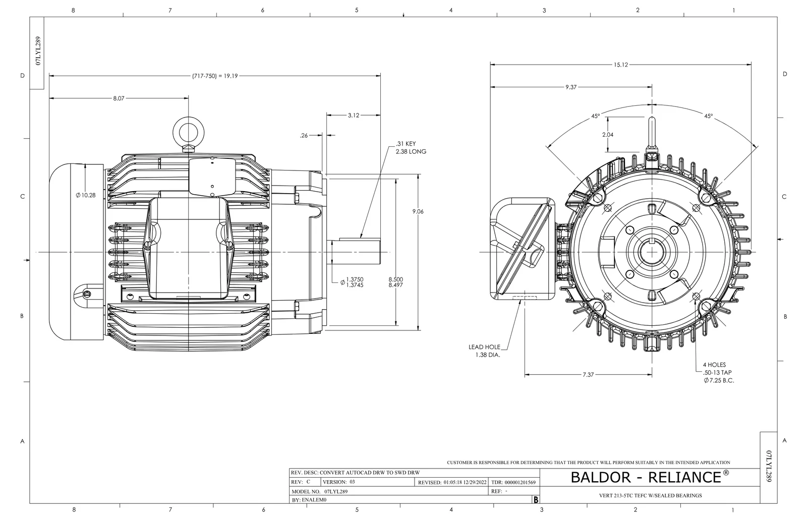 Baldor VXT3104T-5
