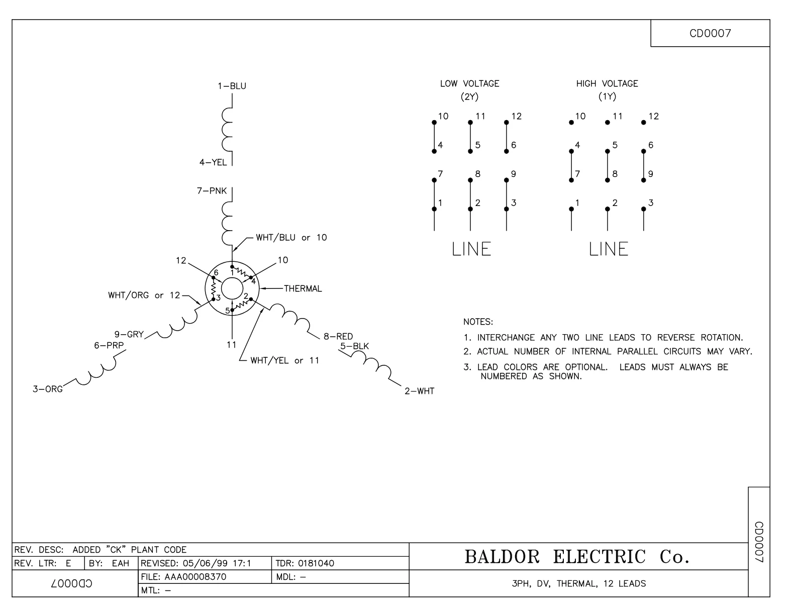 Baldor XM040542A