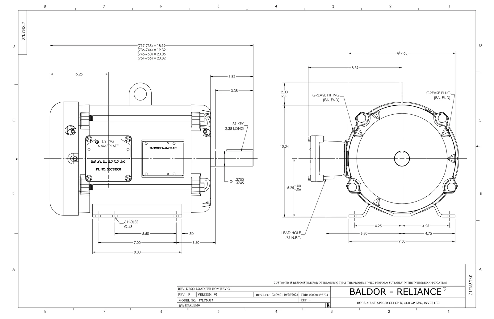 Baldor XM21122T