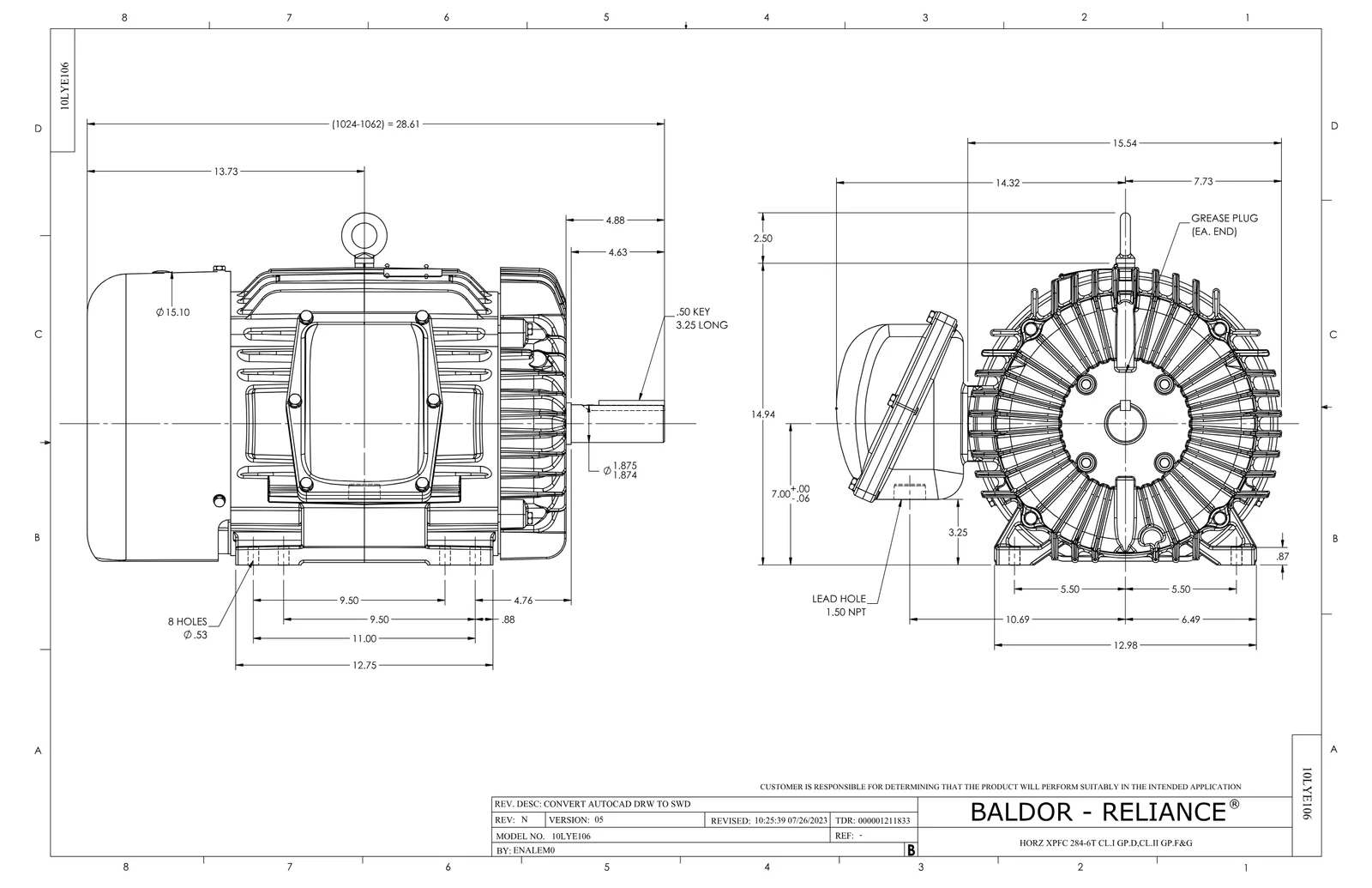 Baldor XM282542T