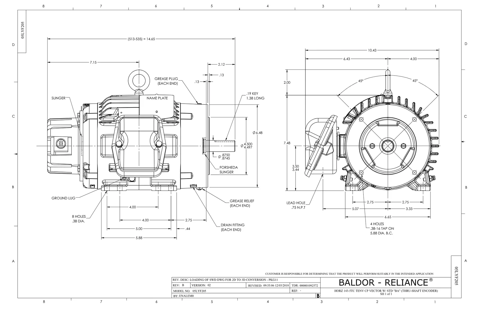 Baldor ZDVSNCP3581T