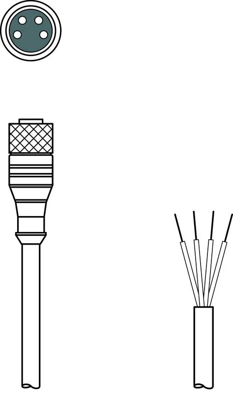 Leuze KD U-M8-4A-P1-200 Bağlantı kablosu