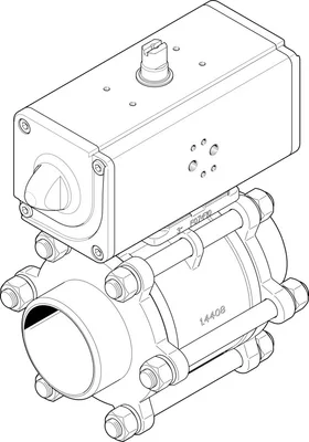 FESTO VZBA-3"-WW-63-T-22-F0710-V4V4T-PP180-R-90-C