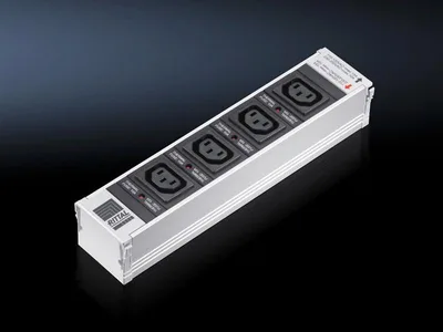 Rittal DK 7856.220 DK PSM Plus soket modülü, C13, 4, anahtarlamasız, siyah, sigortalı