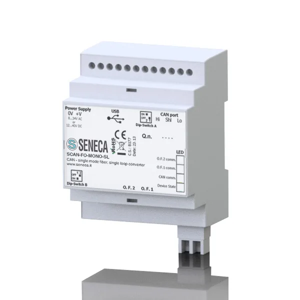 Seneca SCAN-FO CAN to optical fiber converter Single mode/multimode fiber - single loop/double loop converter