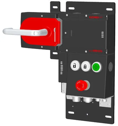 Euchner MGB-L1HB-PNA-L-122741 Locking set MGB-L1-PN (guard locking by spring force) with 4 control elements, 7/8" and M12 plugs