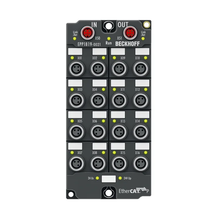 Beckhoff EPP1819-0021 EtherCAT P Box, 16-channel digital input, 24 V DC, 10 µs, M8